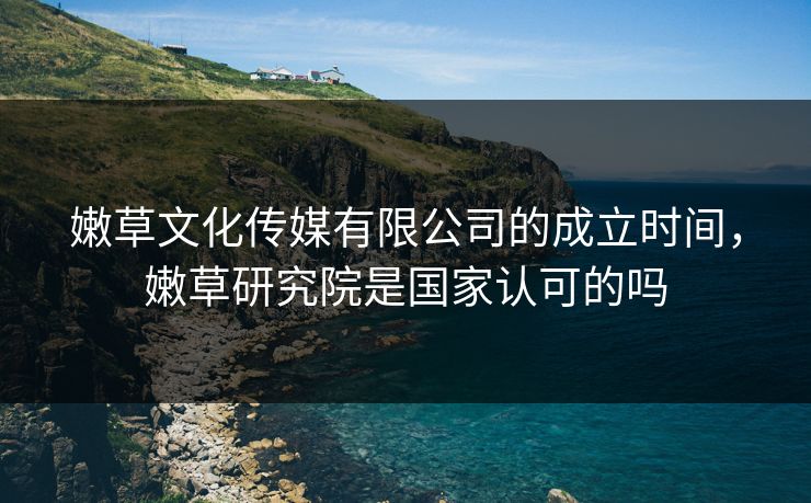 嫩草文化传媒有限公司的成立时间，嫩草研究院是国家认可的吗
